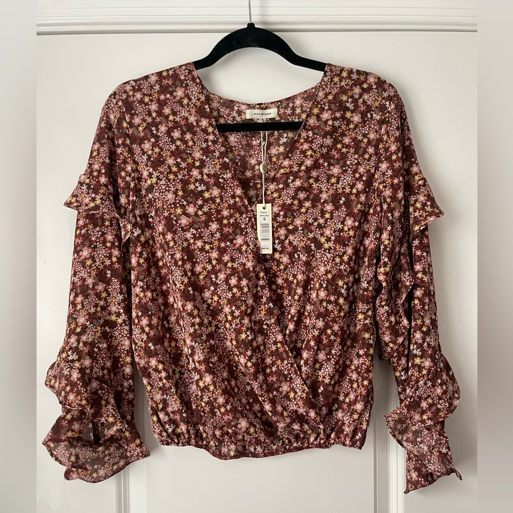 NWT Max Studio Wrap Blouse